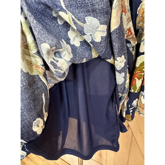 Altar’d State | Floral Boho Long Sleeve Tunic Top | Size Medium - Picture 7 of 13